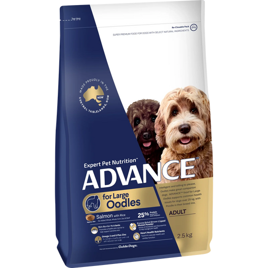 ADVANCE Oodles Adult Large Breed Dog Food Kibble Salmon With Rice - 2.5kg - Dry Dog Food - Cat N Dog Shop