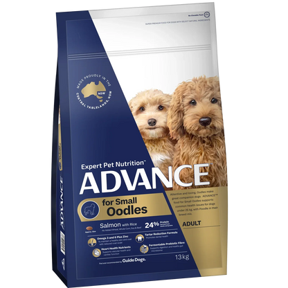 ADVANCE Oodles Adult Small Breed Dry Dog Food Kibble Salmon With Rice 13kg
