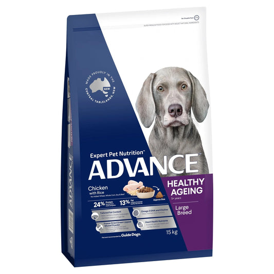 ADVANCE Healthy Ageing Large Breed Dog Food Kibble Chicken With Rice 15kg - Default Title - Dry Dog Food - Cat N Dog Shop