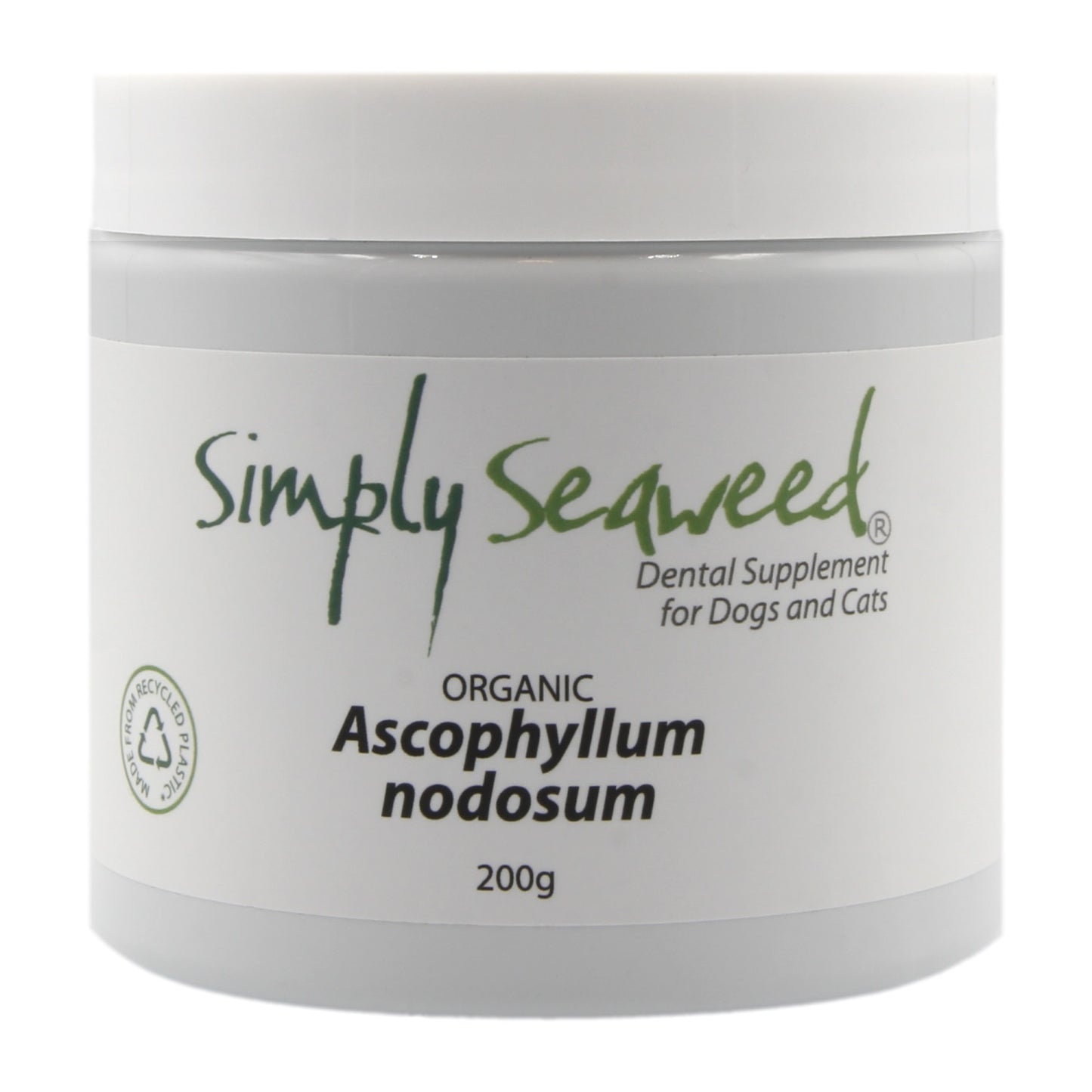 Simply Seaweed Dental Supplement for Dogs & Cats – 100% Organic Ascophyllum - 200g - Pet Supplement - Cat N Dog Shop