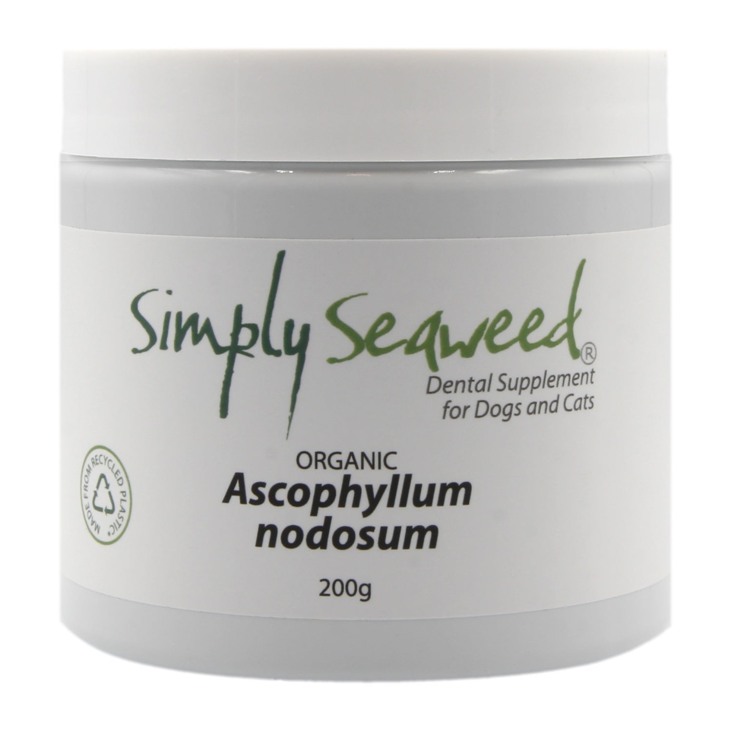 Simply Seaweed Dental Supplement for Dogs & Cats – 100% Organic Ascophyllum - 200g - Pet Supplement - Cat N Dog Shop