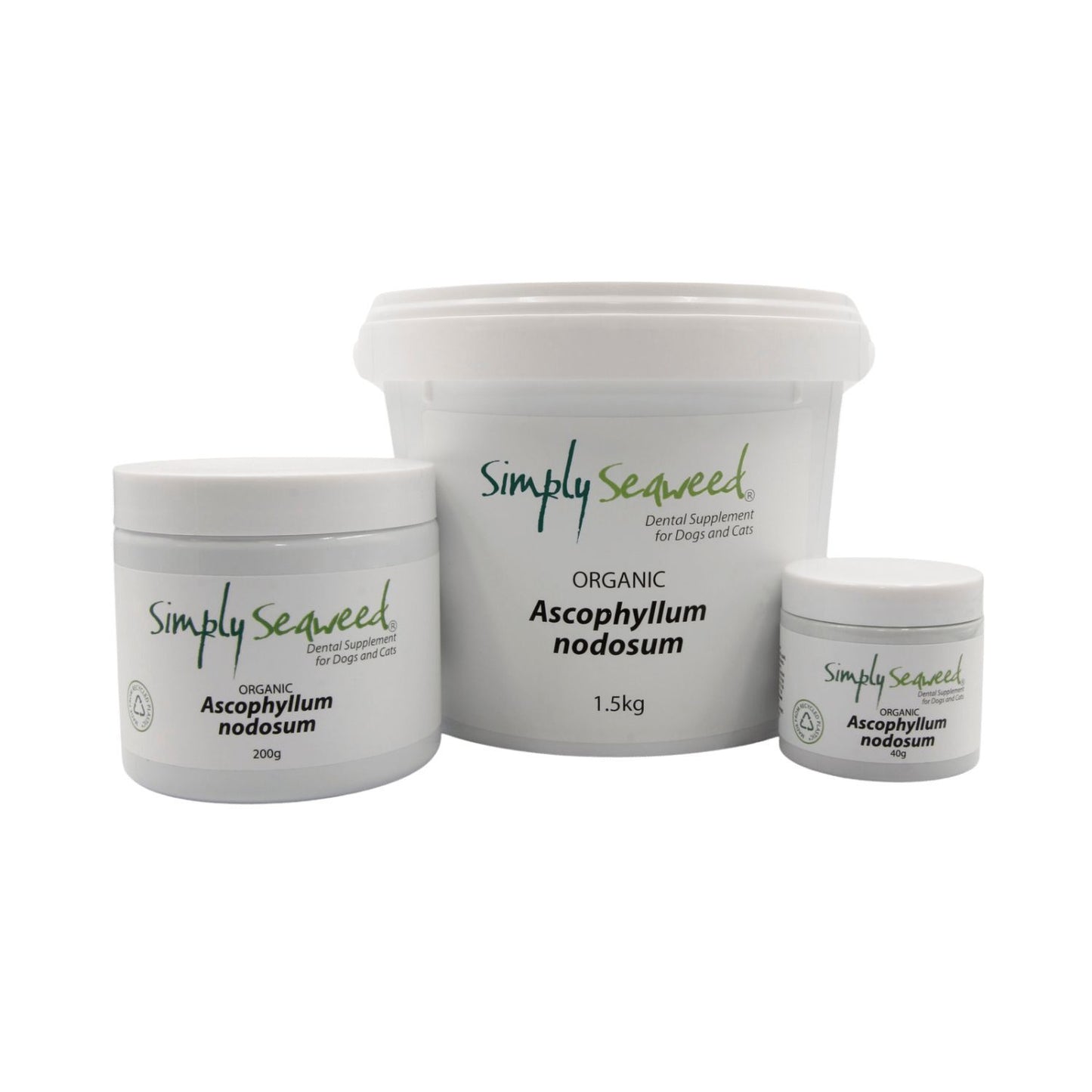 Simply Seaweed Dental Supplement for Dogs & Cats – 100% Organic Ascophyllum - 40g - Pet Supplement - Cat N Dog Shop