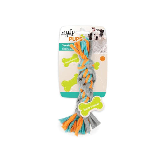 Puppy Chew Rope Toy - Dog Knotted Braided Rag Cotton Jersey Teething Play AFP - Default Title - Pet Care > Toys > Dog Toys - Cat N Dog Shop