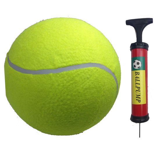 10 Inch Giant Tennis Ball with Pump for Autographs and Fun - Default Title - Pet Care > Toys > Dog Toys - Cat N Dog Shop