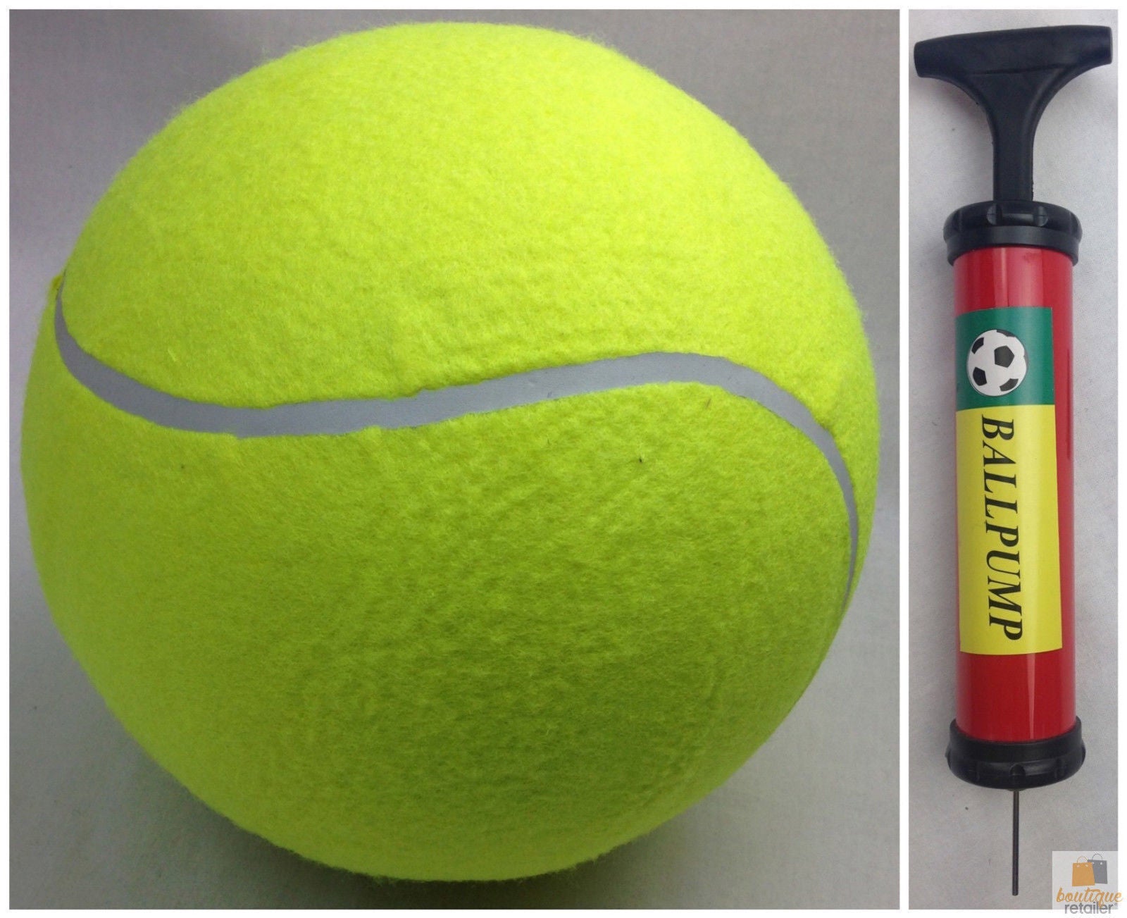 10 Inch Giant Tennis Ball with Pump for Autographs and Fun - Default Title - Pet Care > Toys > Dog Toys - Cat N Dog Shop