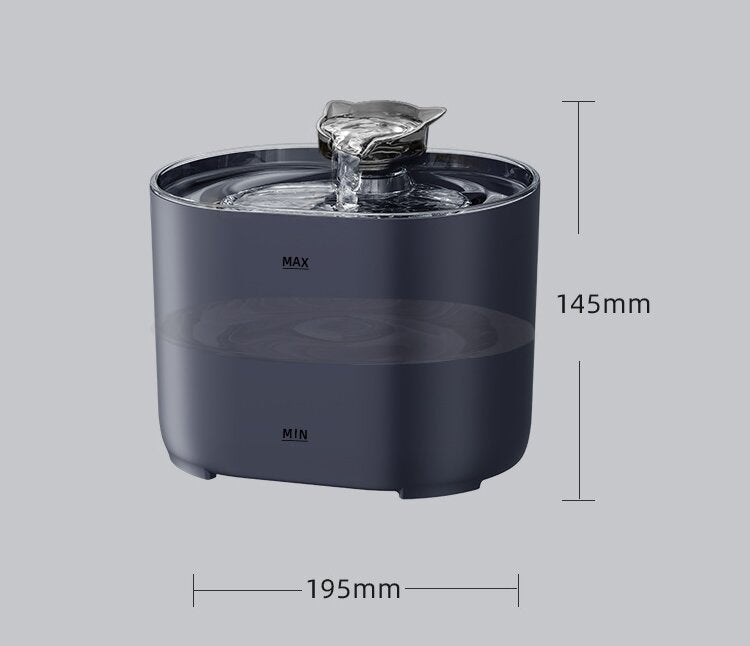 2.2L Standard Package Pet Water Fountain with Faucet Flow and USB Plug – Black Design - Default Title - Pet Care > Cat Supplies > Cat Bowls, Feeders & Waterers - Cat N Dog Shop