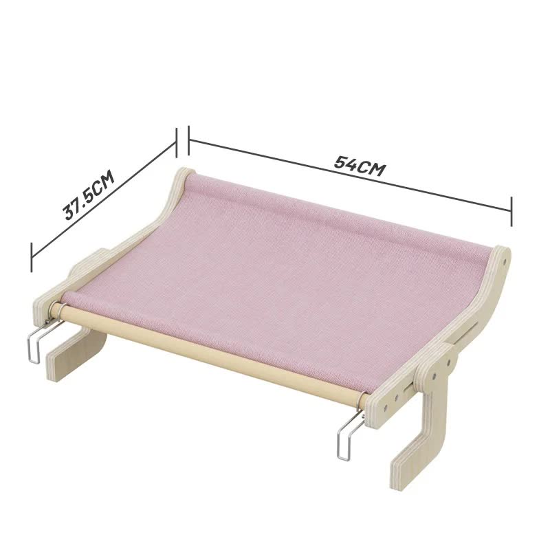 Wooden Frame Wall-Mounted Cat Hammock Bed for Space-Saving Comfort - Default Title - Pet Care > Cat Supplies > Cat Furniture - Cat N Dog Shop