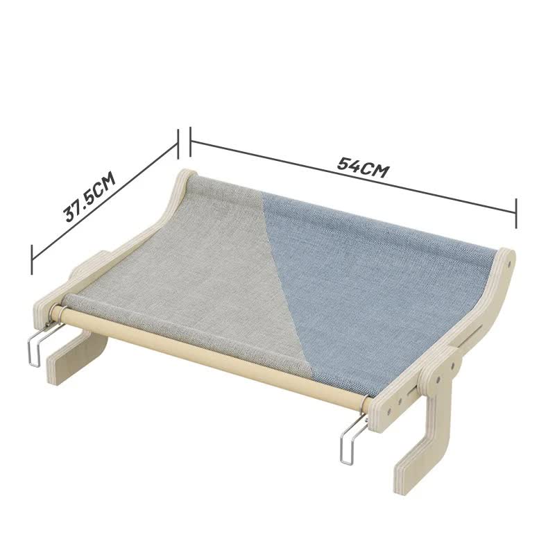 Wall-Mounted Cat Hammock Bed with Wooden Frame for Space-Saving Comfort - Default Title - Pet Care > Cat Supplies > Cat Furniture - Cat N Dog Shop