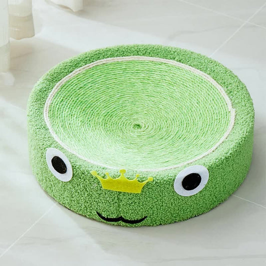 Green Frog Cat Scratcher Bed - Sisal Scratch Pad with Fun Animal 40*40*10cm - Default Title - Pet Care > Cat Supplies > Cat Scratchers - Cat N Dog Shop