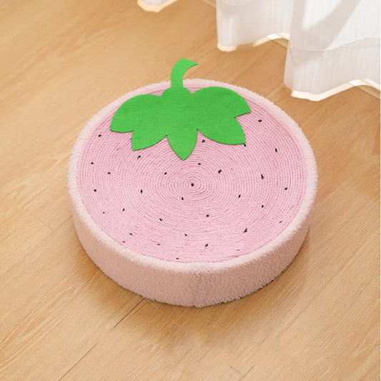 Strawberry-Shaped Cat Scratcher Bed - Fun Sisal Pad for Cats 40*40*10cm - Default Title - Pet Care > Cat Supplies > Cat Scratchers - Cat N Dog Shop