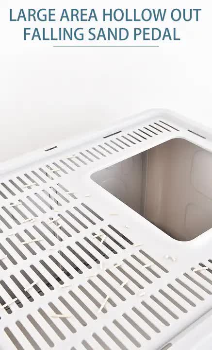 Foldable Cat Litter Box with Pull-Out Tray -Easy Cleaning and Anti-Splash Design Blue 51*41*38cm - Default Title - Pet Care > Cat Supplies > Cat Carriers & Crates - Cat N Dog Shop