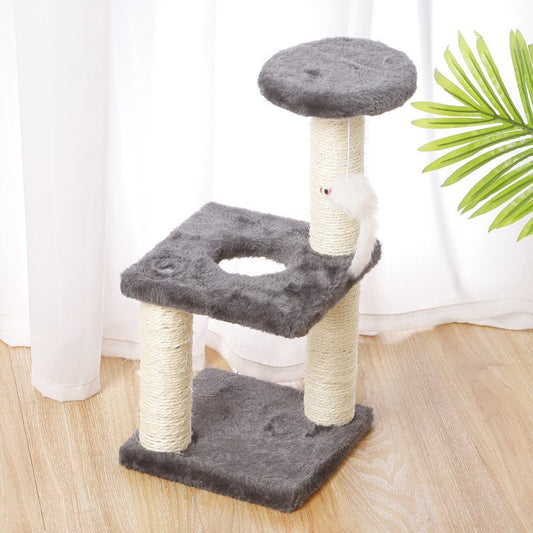 Compact Cat Tree with Two Platforms and Scratching Posts for Kittens - Default Title - Pet Care > Cat Supplies > Cat Furniture - Cat N Dog Shop