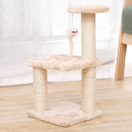 Compact Cat Tree with Two Platforms and Scratching Posts for Small Cats - Default Title - Pet Care > Cat Supplies > Cat Furniture - Cat N Dog Shop