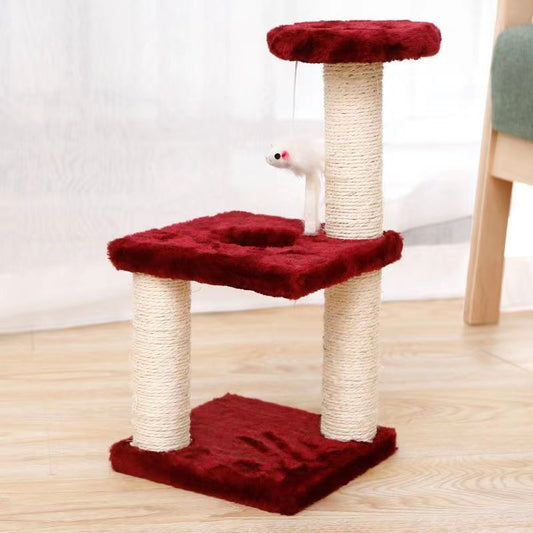 Compact Cat Tree with Two Platforms and Scratching Posts for Small Spaces - Default Title - Pet Care > Cat Supplies > Cat Furniture - Cat N Dog Shop