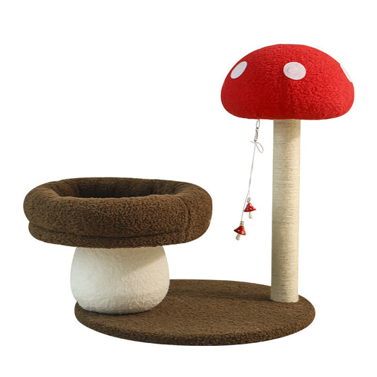 Mushroom-Themed Cat Tree with Cozy Bed for Playful Cats - Default Title - Pet Care > Cat Supplies > Cat Furniture - Cat N Dog Shop