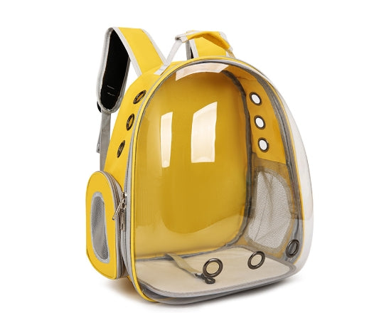 Yellow Pet Carrier Backpack with Transparent Window for Adventurous Pets - Default Title - Pet Care > Cat Supplies > Cat Carriers & Crates - Cat N Dog Shop