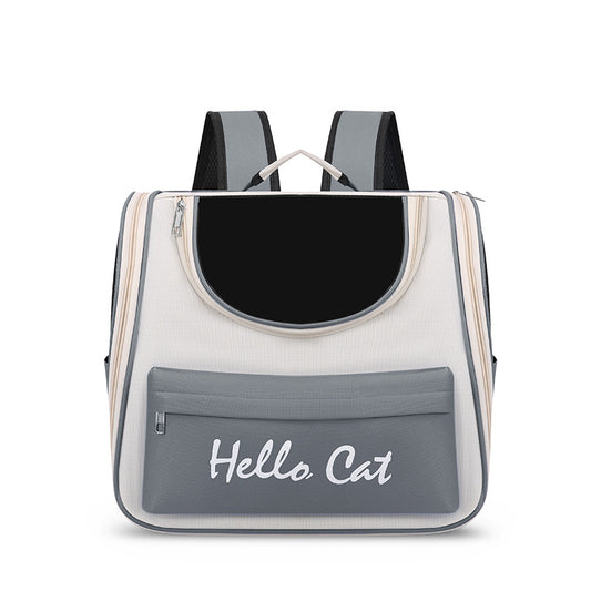 Grey Transparent Pet Carrier Backpack for Cats and Small Dogs - Default Title - Pet Care > Cat Supplies > Cat Carriers & Crates - Cat N Dog Shop