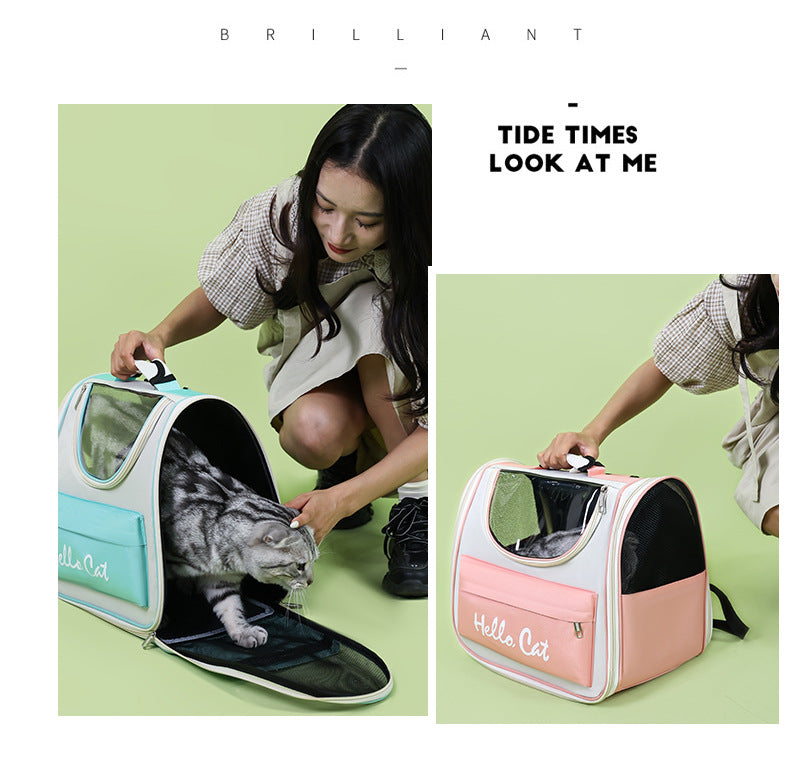 Grey Transparent Pet Carrier Backpack for Cats and Small Dogs - Default Title - Pet Care > Cat Supplies > Cat Carriers & Crates - Cat N Dog Shop