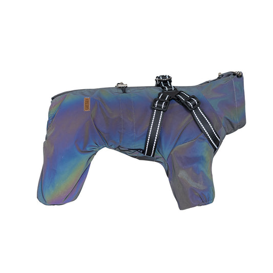 S Laser Waterproof Reflective Dog Raincoat with Harness for Pets
