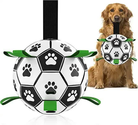 Interactive Dog Toy Soccer Ball with Rope for Outdoor Fetch Fun - Default Title - Pet Care > Toys > Dog Toys - Cat N Dog Shop