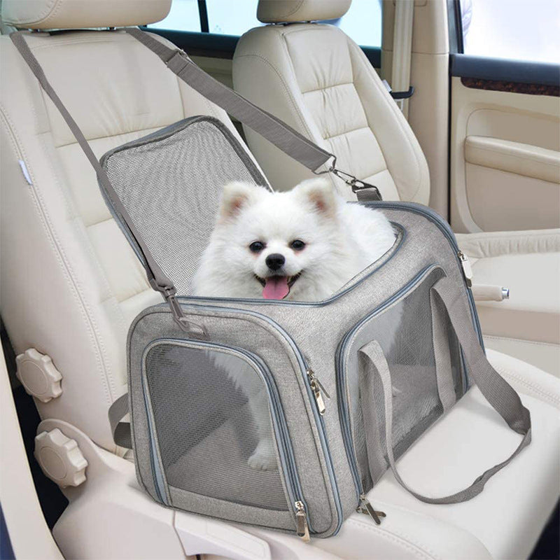 XL Blue Portable Foldable Pet Carrier Bag - Large Capacity Travel Carrier for 2 Small Pets, Comfortable and Stylish Cat Backpack, Foldable & Easy to Carry - Default Title - Pet Care > Cat Supplies > Cat Carriers & Crates - Cat N Dog Shop