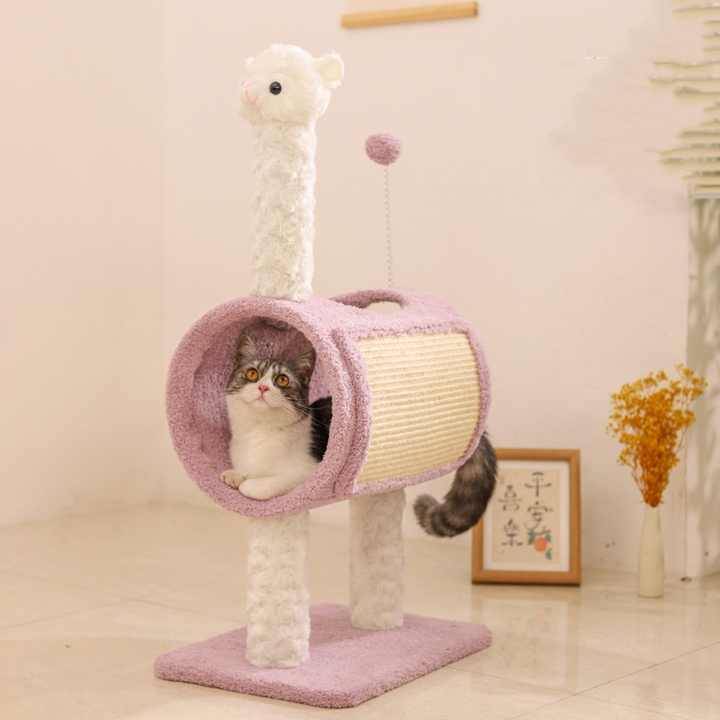 Green Dinosaur-Theme Cat Tree with Tunnel for Playful Cats - Default Title - Pet Care > Cat Supplies > Cat Scratchers - Cat N Dog Shop