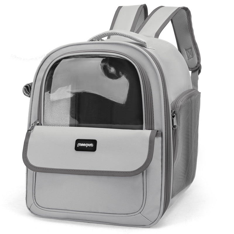 Gray Pet Carrier Backpack - Space Capsule Design for Cats & Small Dogs - Default Title - Pet Care > Cat Supplies > Cat Carriers & Crates - Cat N Dog Shop