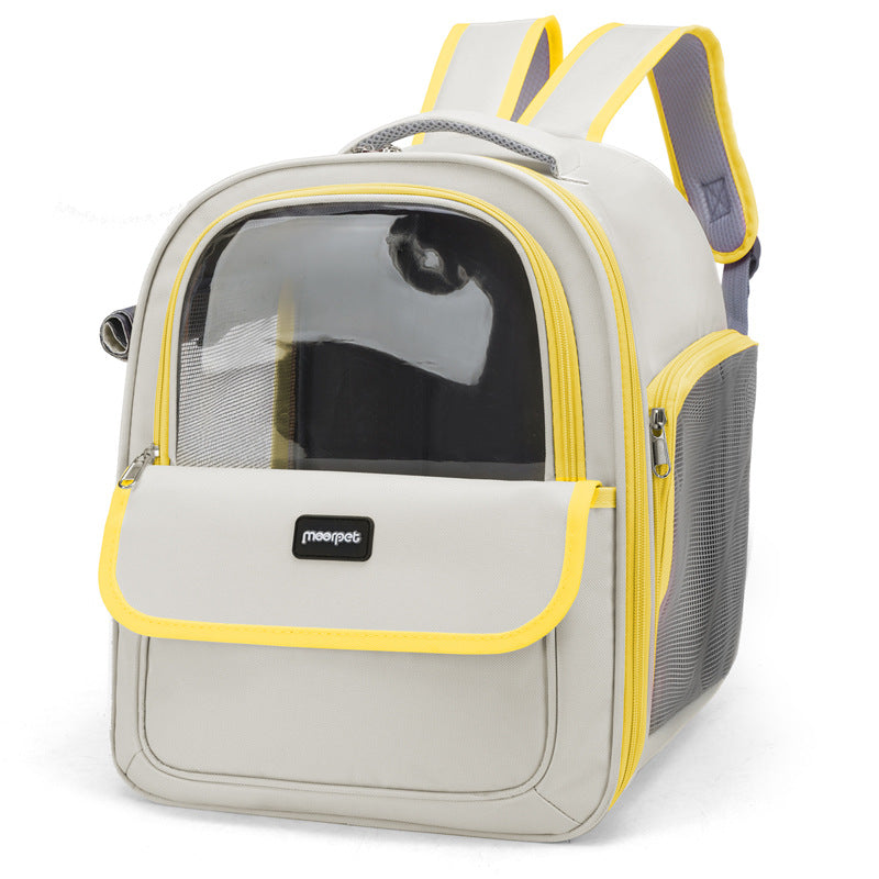 Yellow Pet Carrier Backpack - Space Capsule Design for Cats & Small Dogs - Default Title - Pet Care > Cat Supplies > Cat Carriers & Crates - Cat N Dog Shop