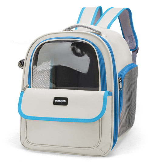 Blue Pet Carrier Backpack - Space Capsule Design for Cats & Small Dogs - Default Title - Pet Care > Cat Supplies > Cat Carriers & Crates - Cat N Dog Shop