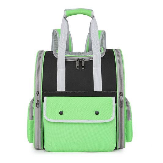 Green Portable Pet Carrier Backpack - Spacious, Breathable, and Travel-Friendly for Cats and Small Dogs - Default Title - Pet Care > Cat Supplies > Cat Carriers & Crates - Cat N Dog Shop