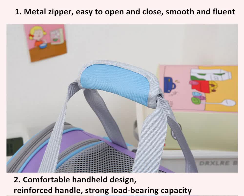 Blue And Purple Portable Pet Carrier Backpack - Spacious, Breathable, and Travel-Friendly for Cats and Small Dogs - Default Title - Pet Care > Cat Supplies > Cat Carriers & Crates - Cat N Dog Shop