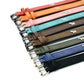 2 PCS Green Soft Leather Dog Collar - Adjustable & Durable for Medium/Large Dogs M-(58*2.5cm)
