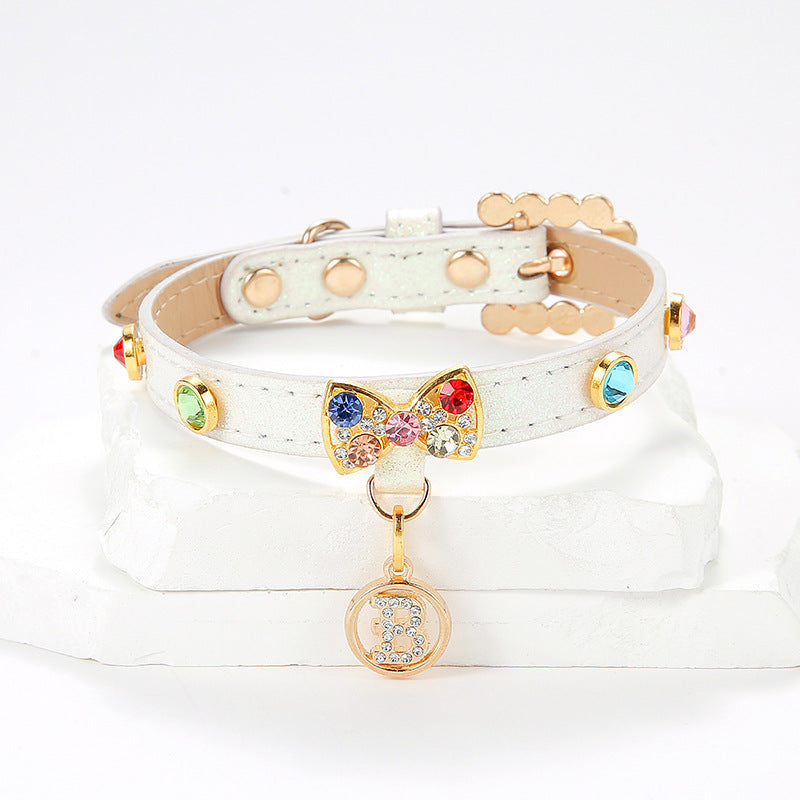 2-PCS Sparkling Rhinestone Bow Cat Collar - Adorable & Safe Pet Collar S - Default Title - Pet Care > Dog Supplies > Dog Collars, Leads & Harnesses - Cat N Dog Shop