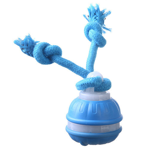 Blue 2-pcs Interactive Dog Toy - Self-Moving Ball with Rope, Boredom Buster (With Bird Calls) - Default Title - Pet Care > Toys > Dog Toys - Cat N Dog Shop