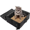 Black Portable Foldable Cat Litter Box for Traveling Cats - Default Title - Pet Care > Cat Supplies > Cat Furniture - Cat N Dog Shop