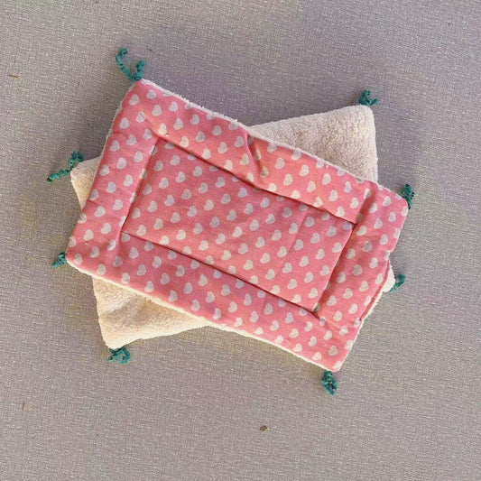 Tie-On Cat Cage Platform Pad - Pink heart pattern (30x75cm) - Default Title - Pet Care > Cat Supplies > Cat Furniture - Cat N Dog Shop