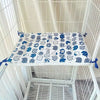 Tie-On Cat Cage Platform Pad - Blue cat pattern on white background (30x75cm) - Default Title - Pet Care > Cat Supplies > Cat Furniture - Cat N Dog Shop