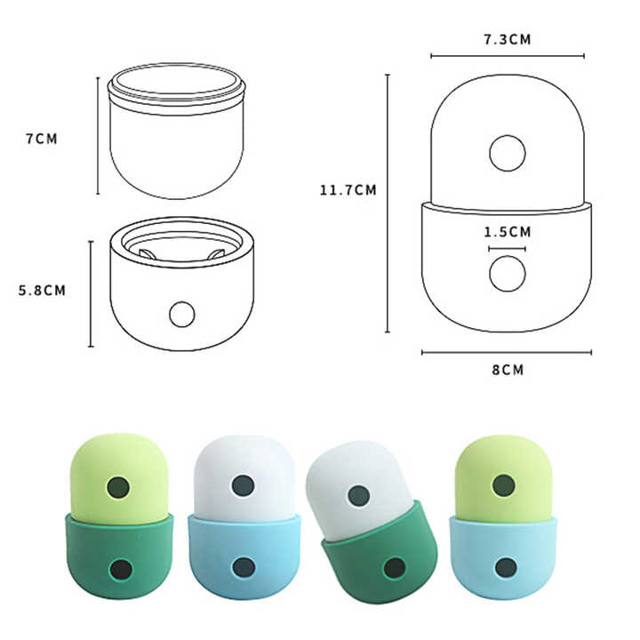 2 Pcs Green And Blue Interactive Pet Treat Dispensing Ball - Food-Grade Silicone Rolling Toy for Dogs with 1.5 cm Leakage Hole - Default Title - Pet Care > Toys > Dog Toys - Cat N Dog Shop
