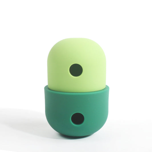 2 Pcs Light Green And Green Interactive Pet Treat Dispensing Ball - Food-Grade Silicone Rolling Toy for Dogs with 1.5 cm Leakage Hole - Default Title - Pet Care > Toys > Dog Toys - Cat N Dog Shop