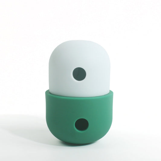 2 Pcs White And Green Interactive Pet Treat Dispensing Ball - Food-Grade Silicone Rolling Toy for Dogs with 1.5 cm Leakage Hole - Default Title - Pet Care > Toys > Dog Toys - Cat N Dog Shop