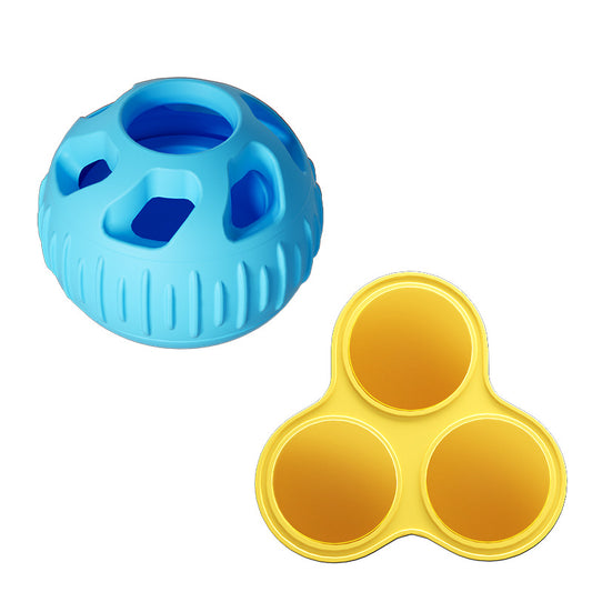 Blue Ball and Yellow Mold Treat Dispensing Toy for Dogs - Default Title - Pet Care > Toys > Dog Toys - Cat N Dog Shop