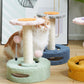 Yellow And Pink Sunflower Cat Scratching Post - 35cm Sisal Cat Tree with Plush Toys for Small Cats - Default Title - Pet Care > Cat Supplies > Cat Scratchers - Cat N Dog Shop
