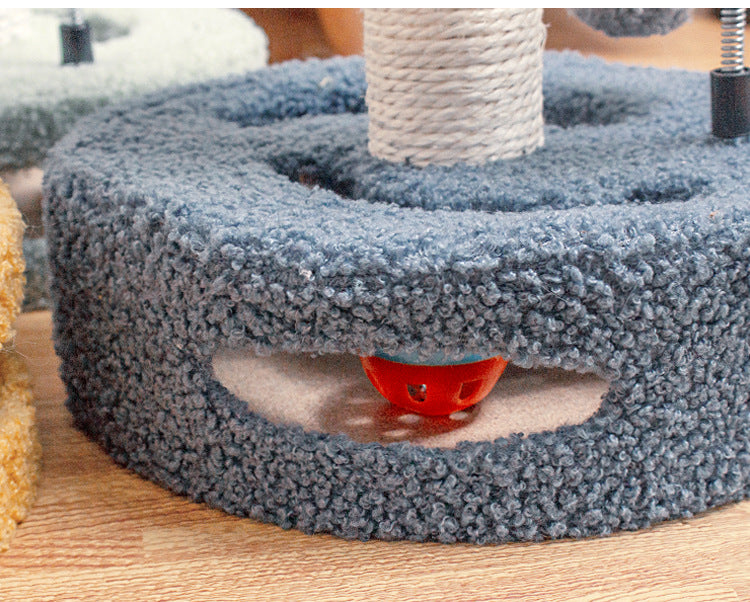 Yellow And Pink Sunflower Cat Scratching Post - 35cm Sisal Cat Tree with Plush Toys for Small Cats - Default Title - Pet Care > Cat Supplies > Cat Scratchers - Cat N Dog Shop