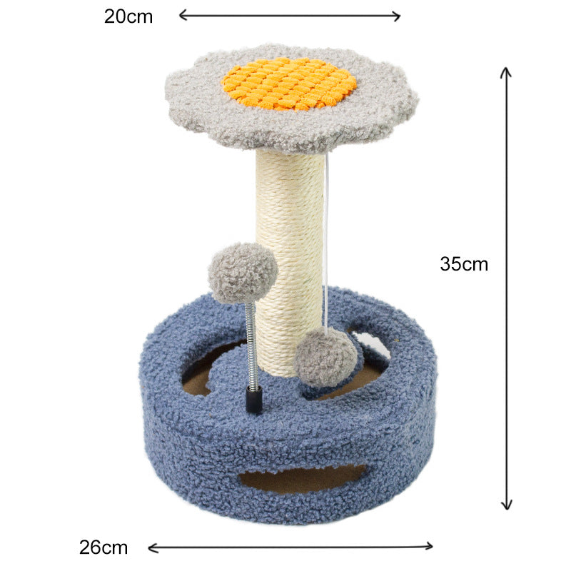 Blue And Grey Cat Scratching Post with Plush Toys for Small Cats - Default Title - Pet Care > Cat Supplies > Cat Scratchers - Cat N Dog Shop