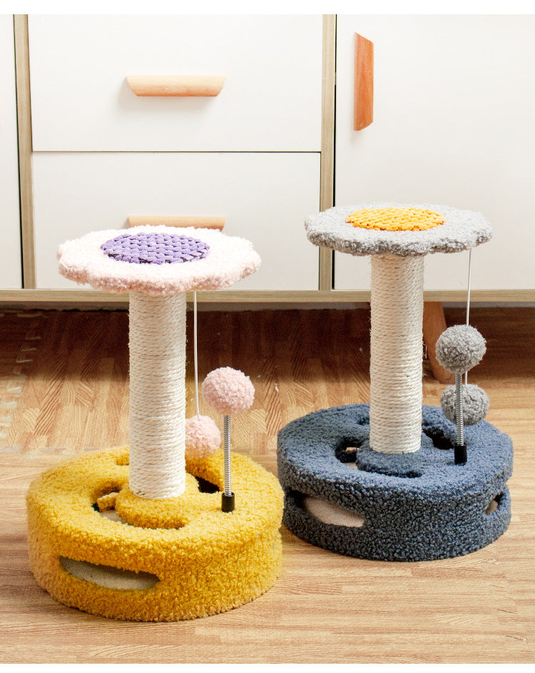 Blue And Grey Cat Scratching Post with Plush Toys for Small Cats - Default Title - Pet Care > Cat Supplies > Cat Scratchers - Cat N Dog Shop