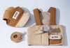 L Brown Pet Sun Hat with Adjustable Strap + Leash & Harness 3-Piece Set - Breathable Summer Cap for Dogs & Cats with Ear Holes - Default Title - Pet Care > Dog Supplies > Dog Apparel - Cat N Dog Shop
