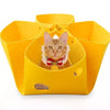 Yellow Large Transformable Felt Cat Tunnel Bed for Playful Cats - Default Title - Pet Care > Cat Supplies > Cat Furniture - Cat N Dog Shop