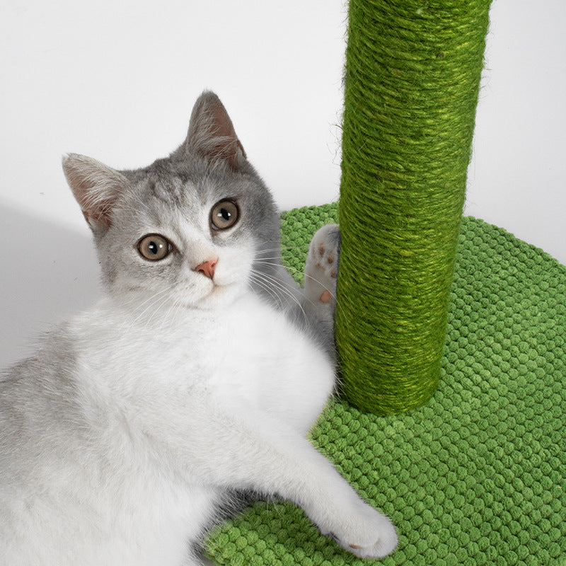 Cactus-Shaped Cat Scratching Post with Sisal Rope and Plush Chenille - Green - Default Title - Pet Care > Cat Supplies > Cat Furniture - Cat N Dog Shop