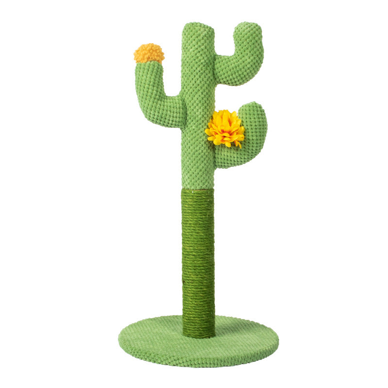 Cactus-Shaped Cat Scratching Post with Sisal Rope and Plush Chenille - Green - Default Title - Pet Care > Cat Supplies > Cat Furniture - Cat N Dog Shop