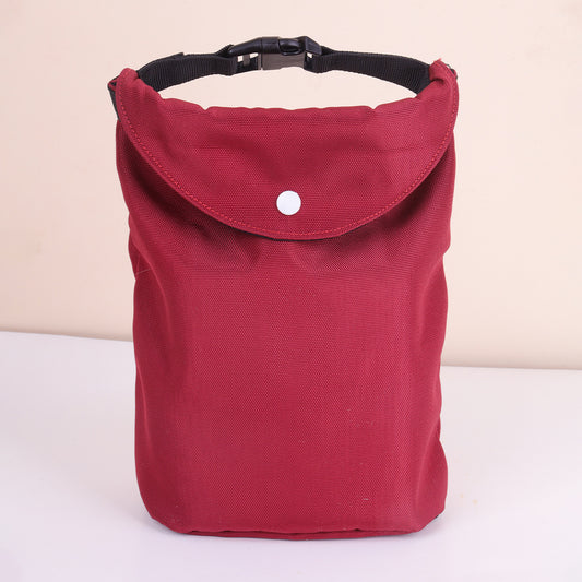 2-Pcs Red Portable Pet Food Storage Bag with Roll Top Closure for Dog Walks - Default Title - Pet Care > Cat Supplies > Cat Bowls, Feeders & Waterers - Cat N Dog Shop